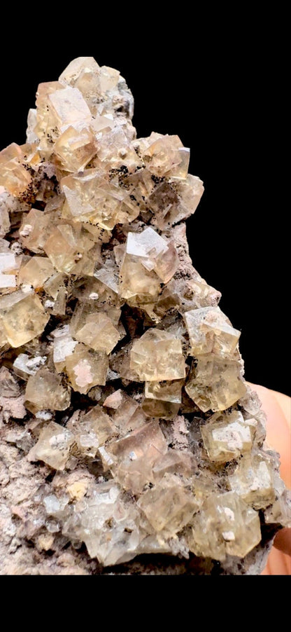 639- Fluorite on Calcite