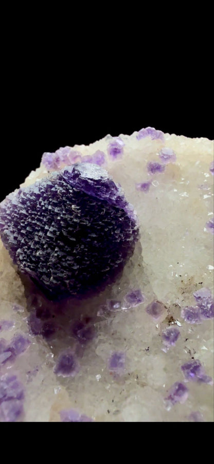 881- Fluorite on Quartz